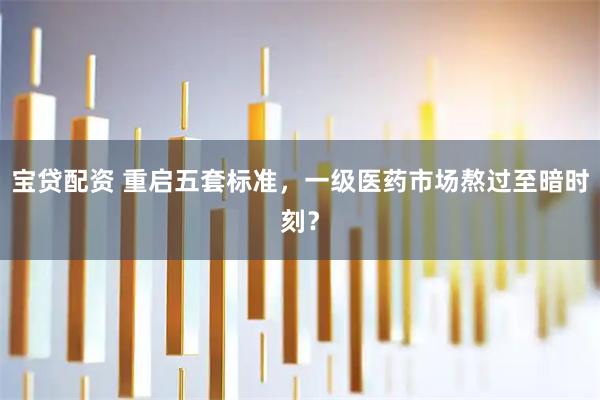 宝贷配资 重启五套标准，一级医药市场熬过至暗时刻？