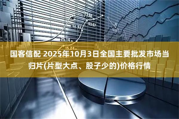 国客信配 2025年10月3日全国主要批发市场当归片(片型大点、股子少的)价格行情