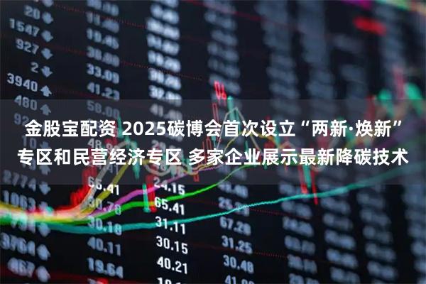 金股宝配资 2025碳博会首次设立“两新·焕新”专区和民营经济专区 多家企业展示最新降碳技术