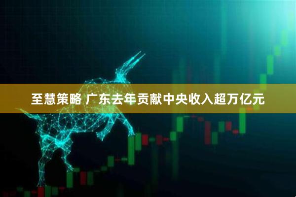 至慧策略 广东去年贡献中央收入超万亿元