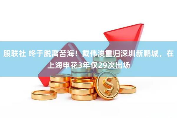股联社 终于脱离苦海！戴伟浚重归深圳新鹏城，在上海申花3年仅29次出场